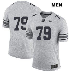 Men's NCAA Ohio State Buckeyes Brady Taylor #79 College Stitched No Name Authentic Nike Gray Football Jersey OB20N74AW